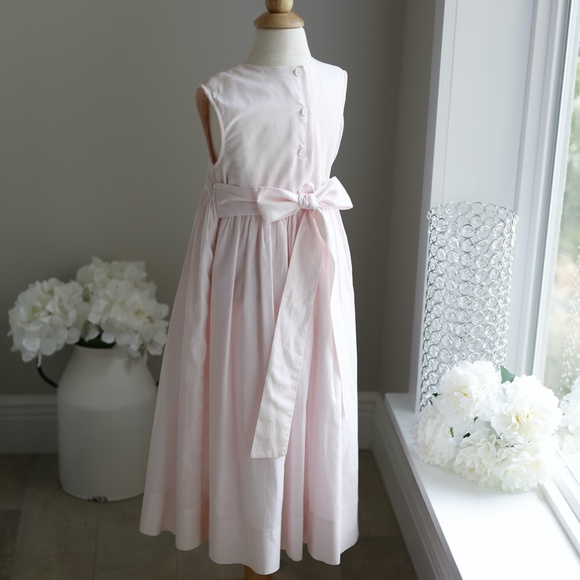 Strasburg Dress Pink Hand Smocked Embroidery 100% Cotton Sleeveless RARE FIND - Picture 6 of 6